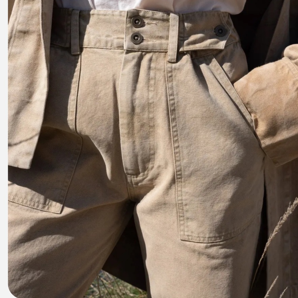 MATE the Label X Orca Organic Cotton Workwear Pants in Oak Size Large - Picture 2 of 12